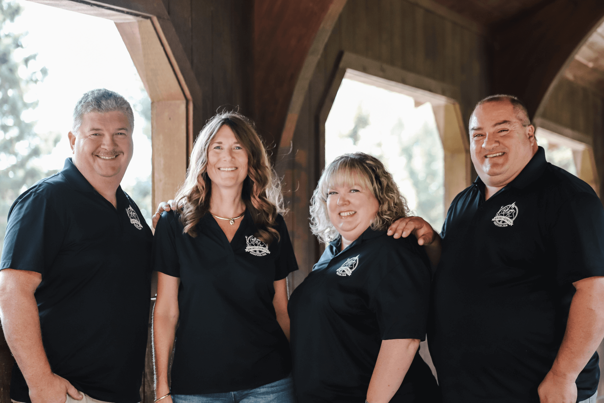 Smoke n Sanity Group Photo in the Bridge. Pictured from left to right Travis Aldridge, Lori Aldridge, Michelle Freund, Brad Freund.