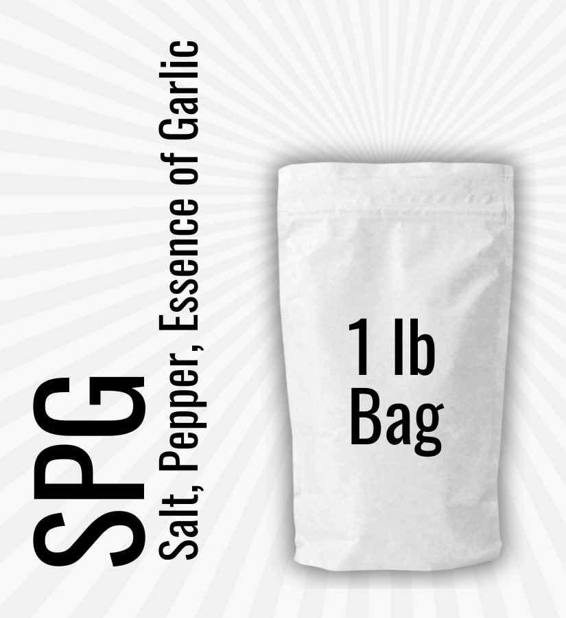 SPG, Salt, Pepper, Essence of Garlic 1 pound bag main product image