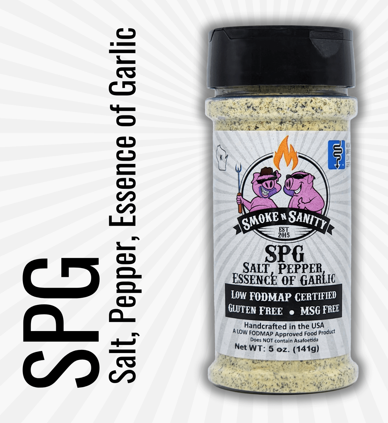 SPG - Salt, Pepper, Essence of Garlic Salt - Low FODMAP – Smoke n