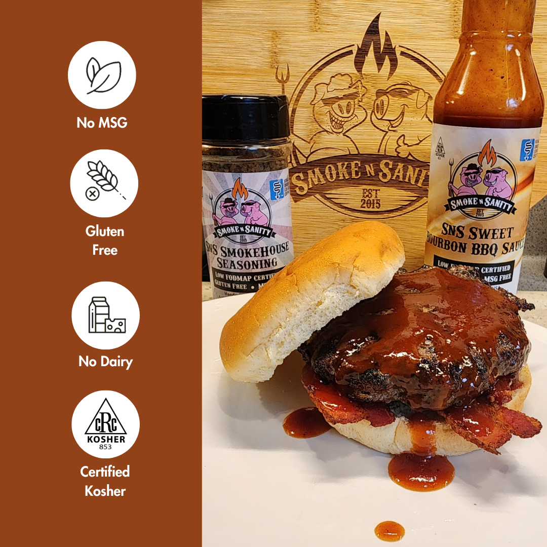SnS Sweet Bourbon BBQ Sauce - Low FODMAP Certified | Smoke n Sanity