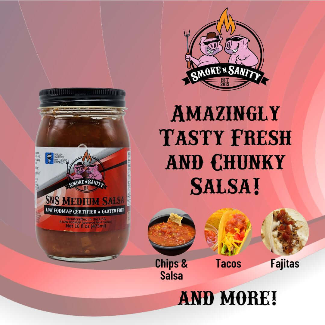 SnS Medium Salsa - Fresh & Chunky, pcitures of chips & salsa, tacos, fajitas