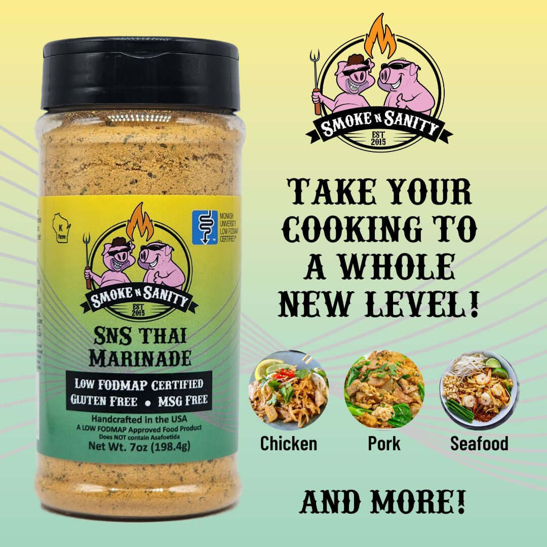 SnS Thai Marinade - Take Your Cooking to a whole new level. Pictures of chicken, pork, seafood
