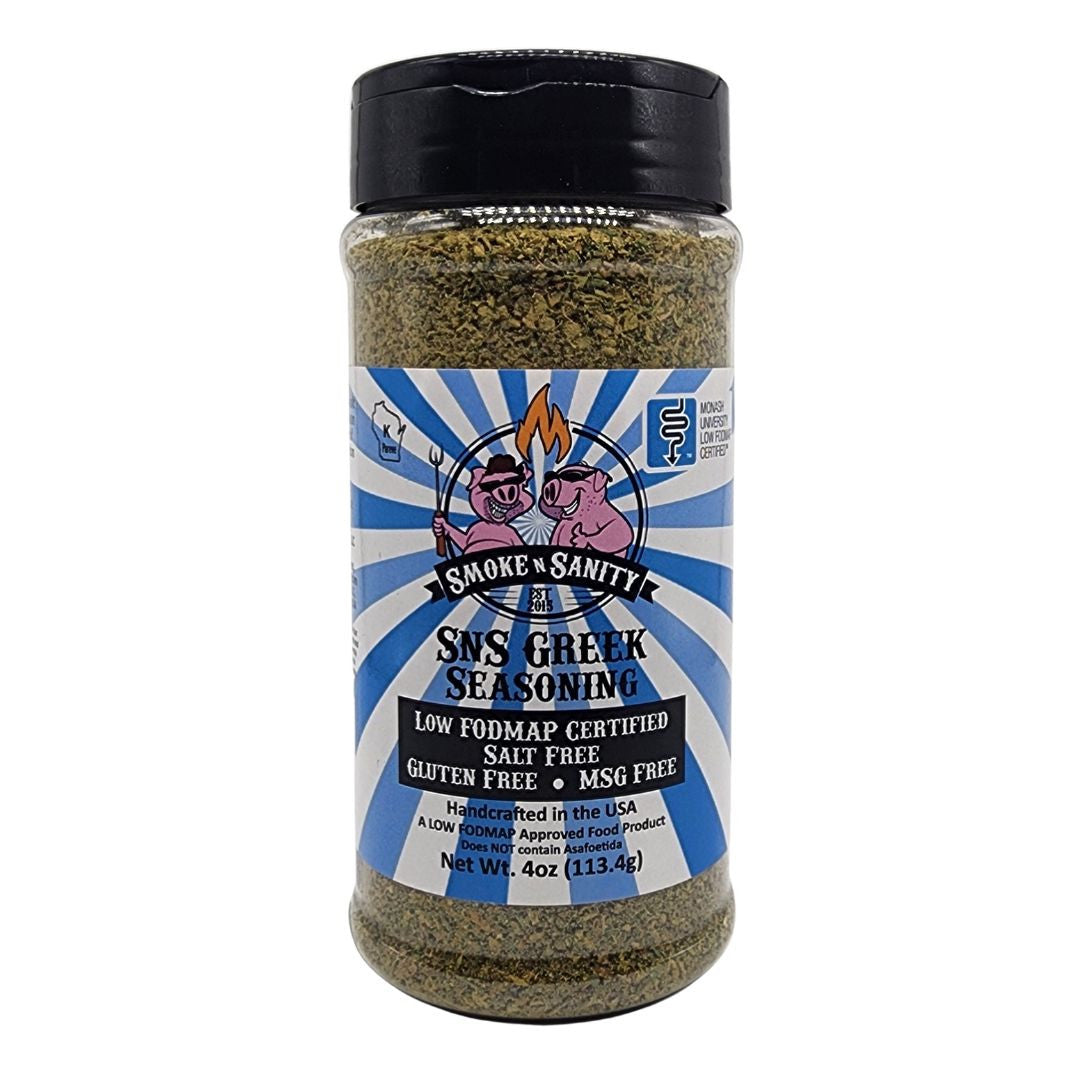 SnS Greek Seasoning - Front of bottle image