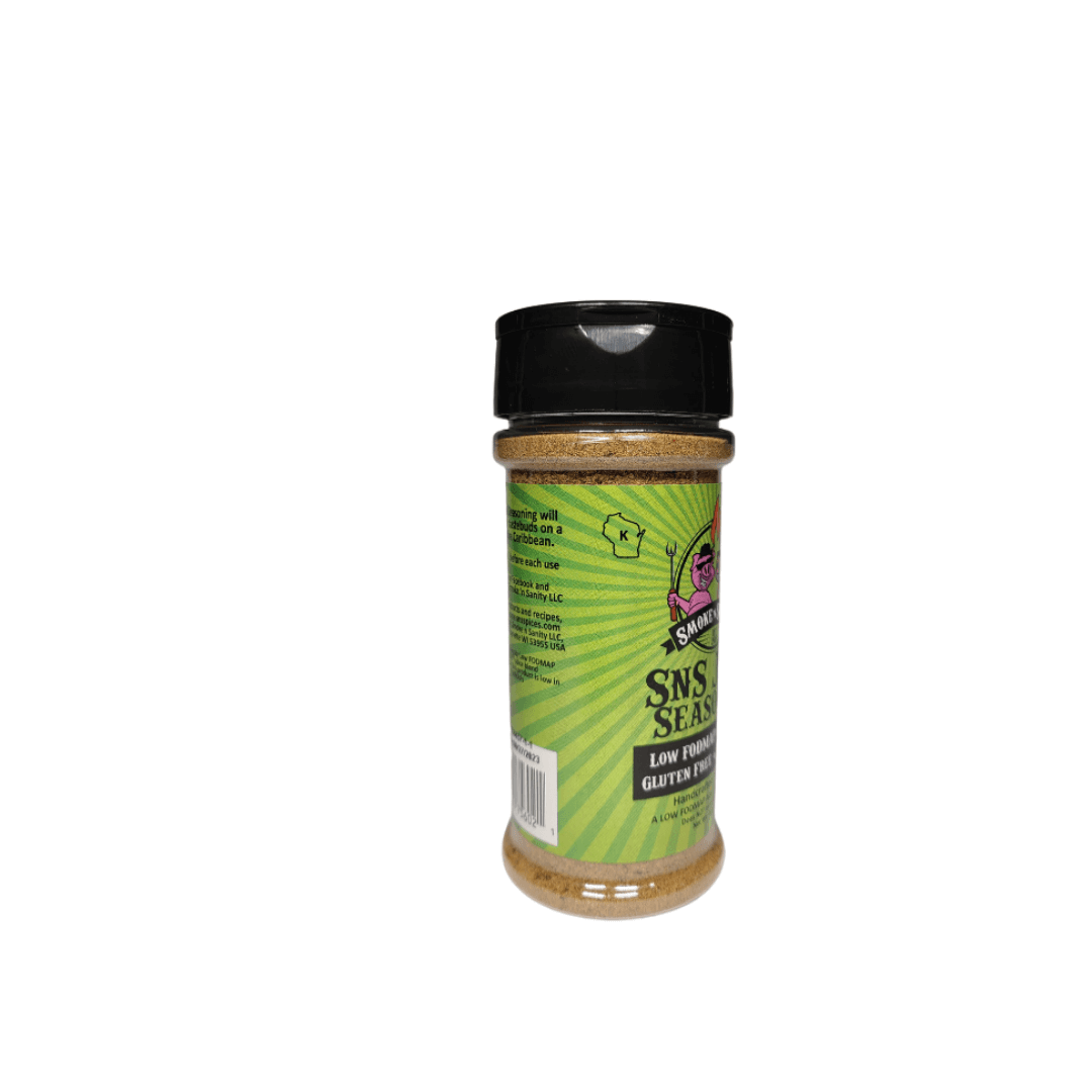 SnS Jerk Seasoning Kosher Certified side of bottle