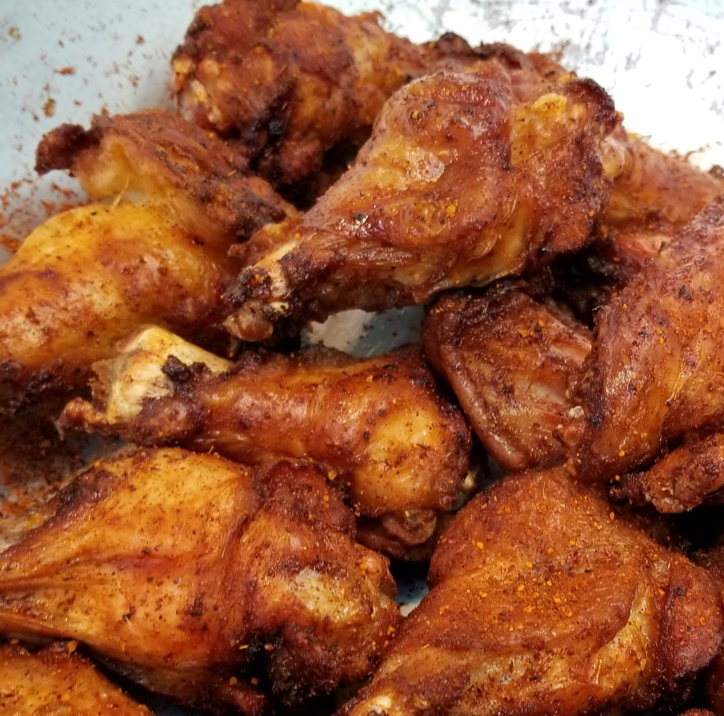 Plate of grilled triple s chicken wings