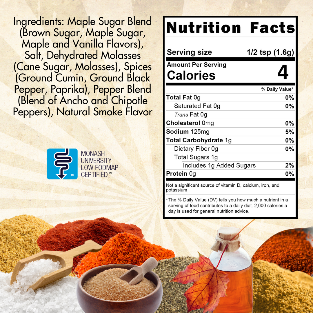 Sweet Maple Dust | Low FODMAP | No Onion | No Garlic | Smoke n Sanity