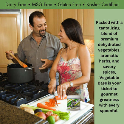 Couple makding soup using Vegetable Base